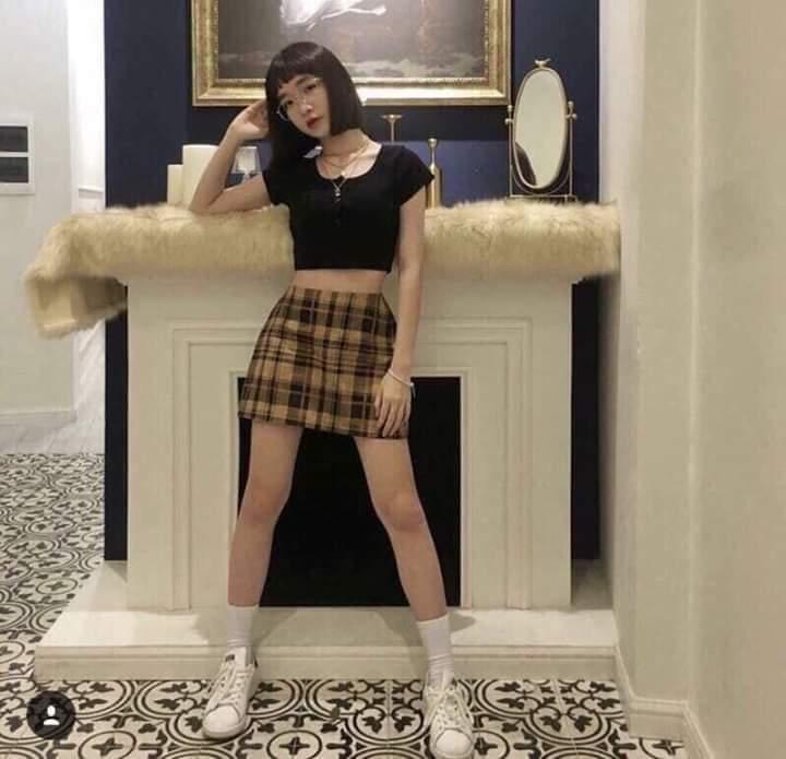 [HCM]Áo thun croptop xoắn eo tay ngắn kute