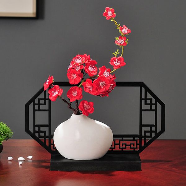 Bình Gốm Sứ Trắng Trang Trí Nghệ Thuật TD10