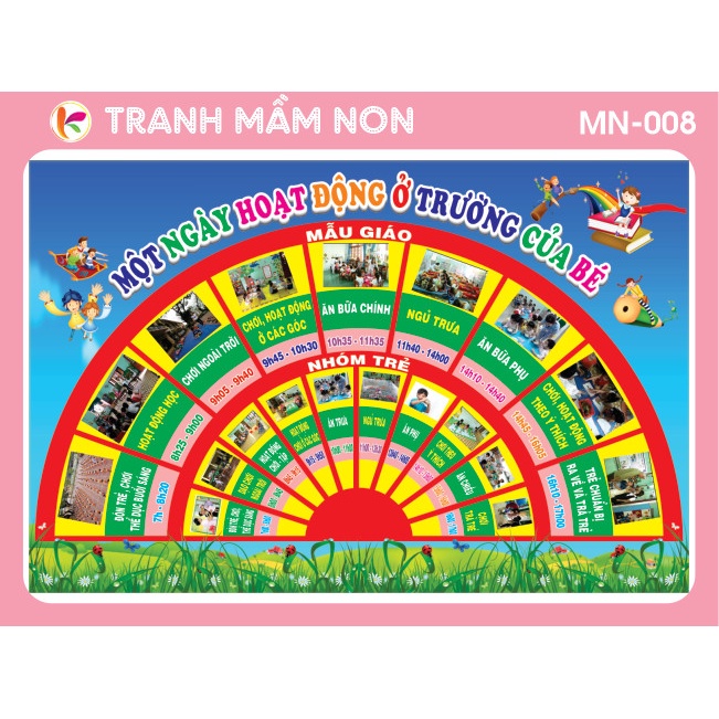 Decal mầm non - GÓC MỘT NGÀY CỦA BÉ