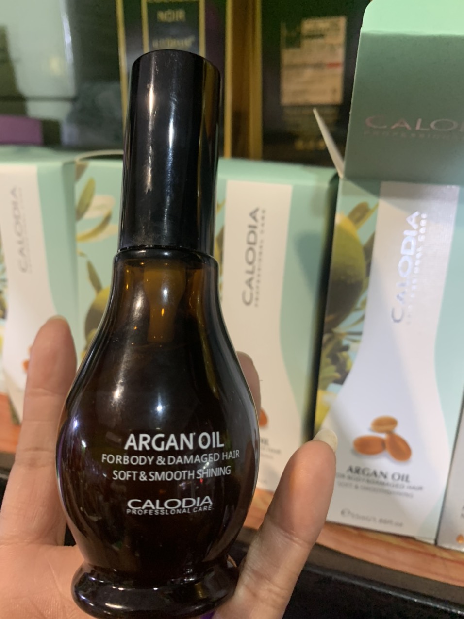 Tinh dầu dưỡng bóng và mềm tóc Argan Calodia 55ml
