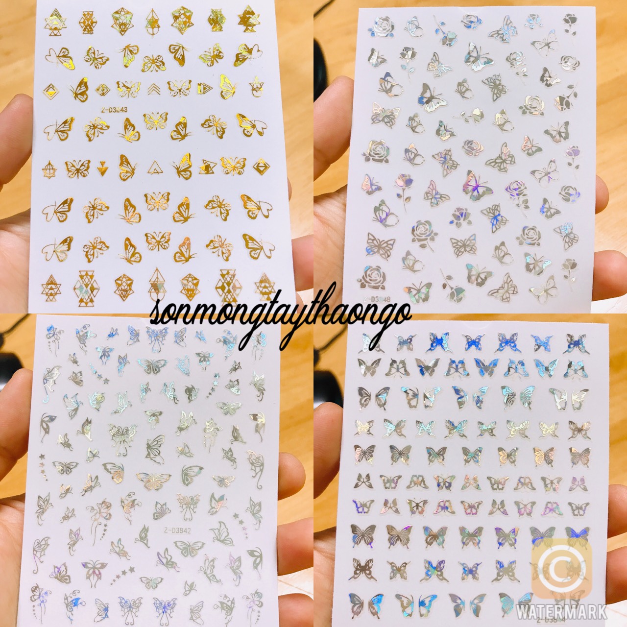 (Hàng mới về) Stick dán móng ánh 3D siêu sang dành cho Nail 1 tấm