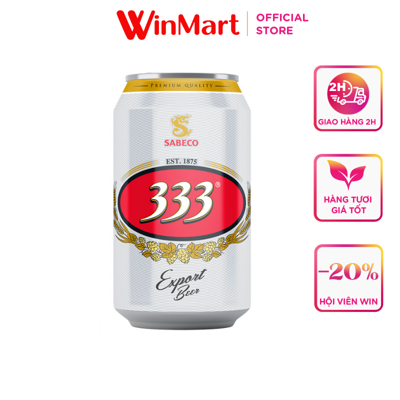 [Siêu thị WinMart] - Bia 333 Export lon 330ml