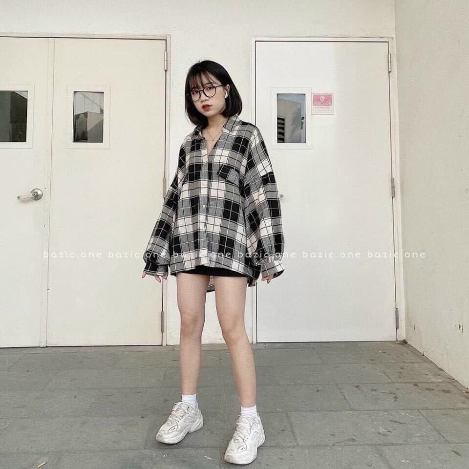 [HCM]Áo sơ mi caro nữ