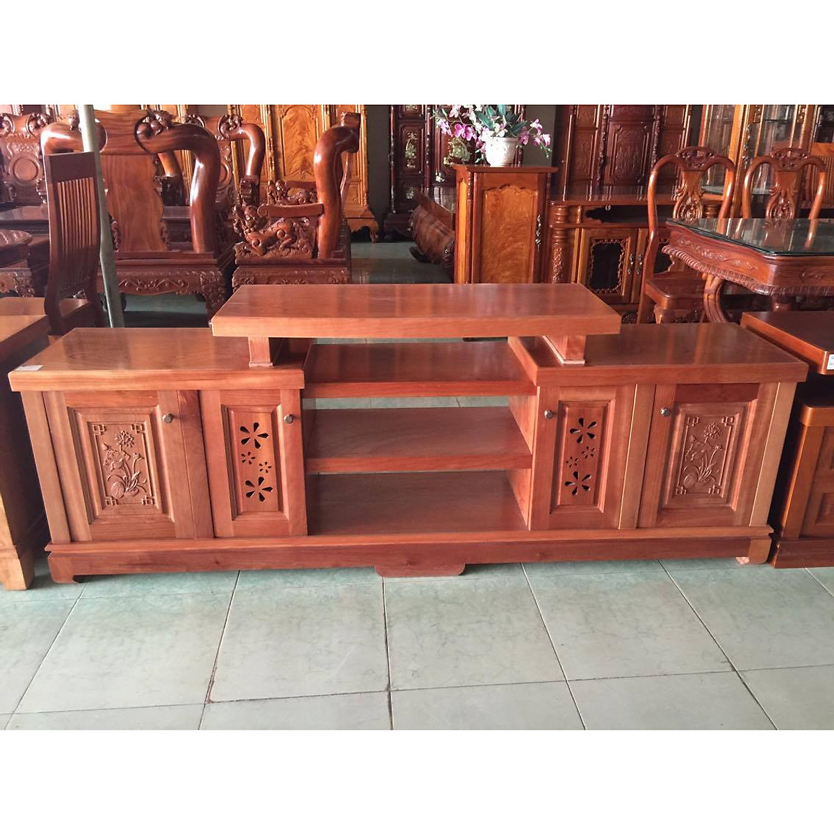 [Trả góp 0%] KỆ TIVI XOAN ĐÀO KIỂU MÂM ,tủ để tivi bằng gỗ , kệ trang trí phòng khách