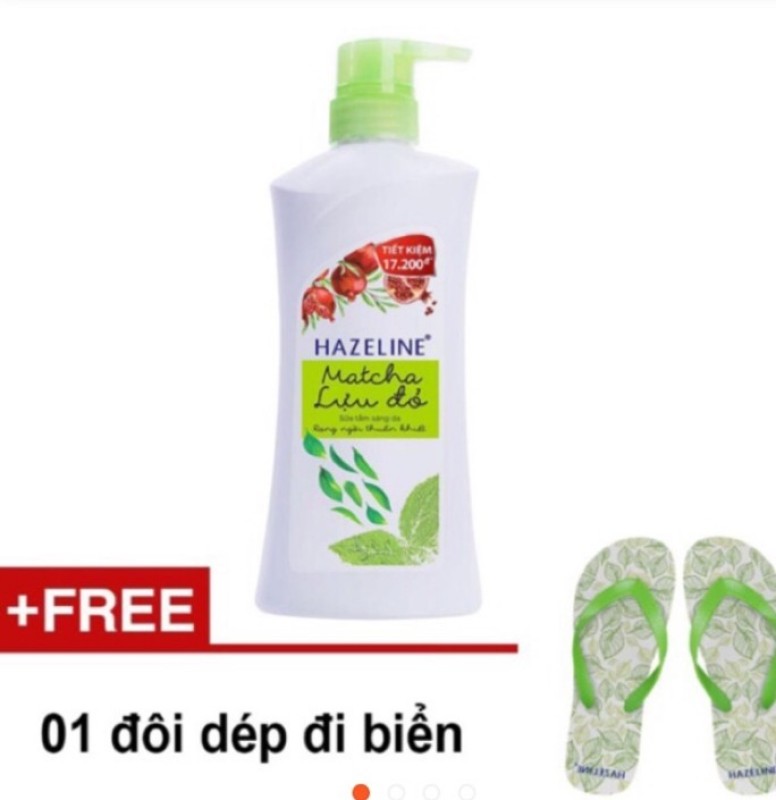 Sữa tắm sáng da Hazeline 670g tặng 1 đôi dép giá rẻ