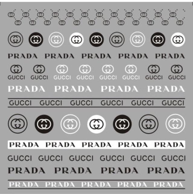 Set 5 miếng Sticker các thương hiệu nổi tiếng