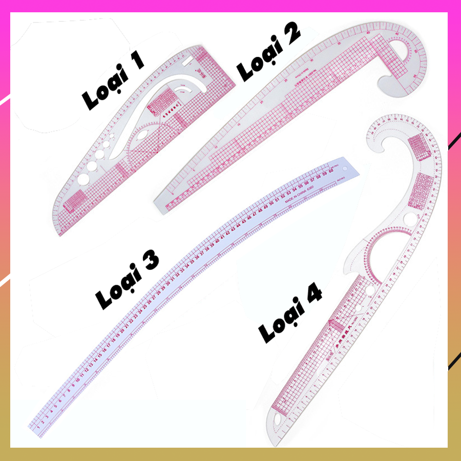 Thước vẽ đường cong đáy nách quần áo