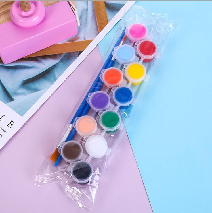 Bộ 12 Màu Nước + 2 Cọ + Khay Pha Màu