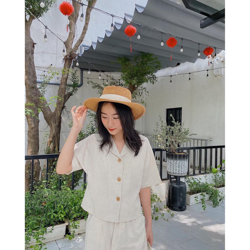 Áo Sơ Mi Nữ Công Sở Dáng Ngắn Cộc Tay [nana store]