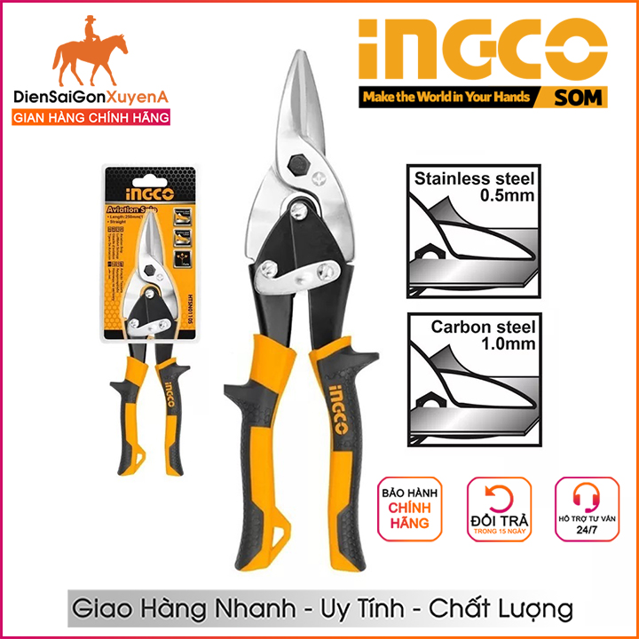 Kéo cắt xương thạch cao, tôn, thiếc, thép mõng ingco htsn0110s 25cm , kéo cắt tôn, kéo cắt thạch cao ingco, kềm cắt thạch cao, kìm cắt thạch cao, kìm cắt tôn, keo cat thach cao, keo cat xuong thach cao - điện sài gòn xuyên á