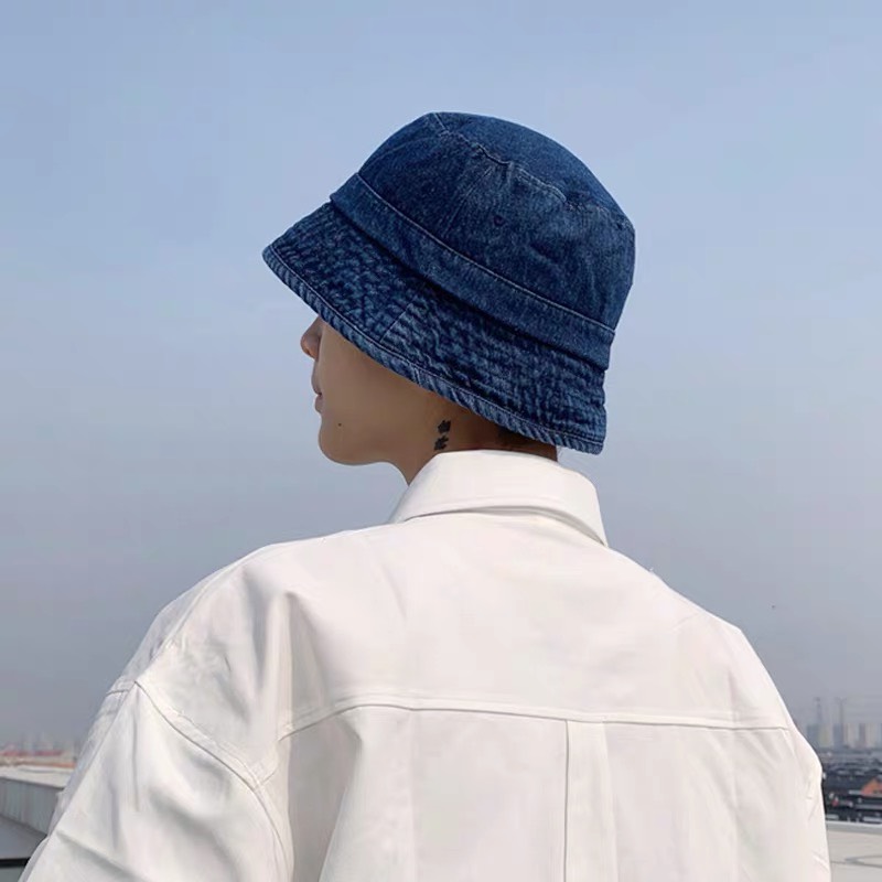Mũ bucket denim trơn mẫu mới