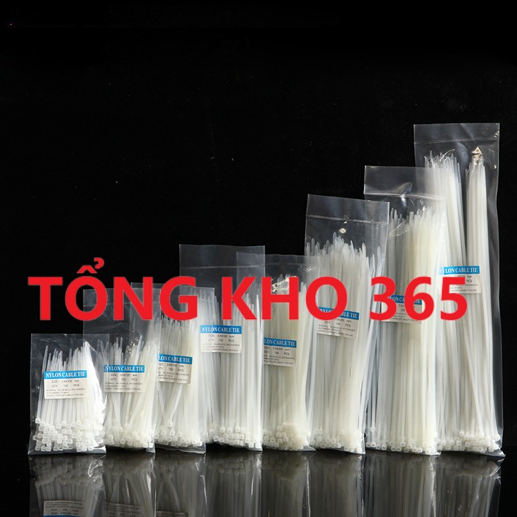 Dây rút nhựa - dây thít nhựa 10cm 15cm 20cm 25cm 30cm 40cm 50cm loại nylon pa66