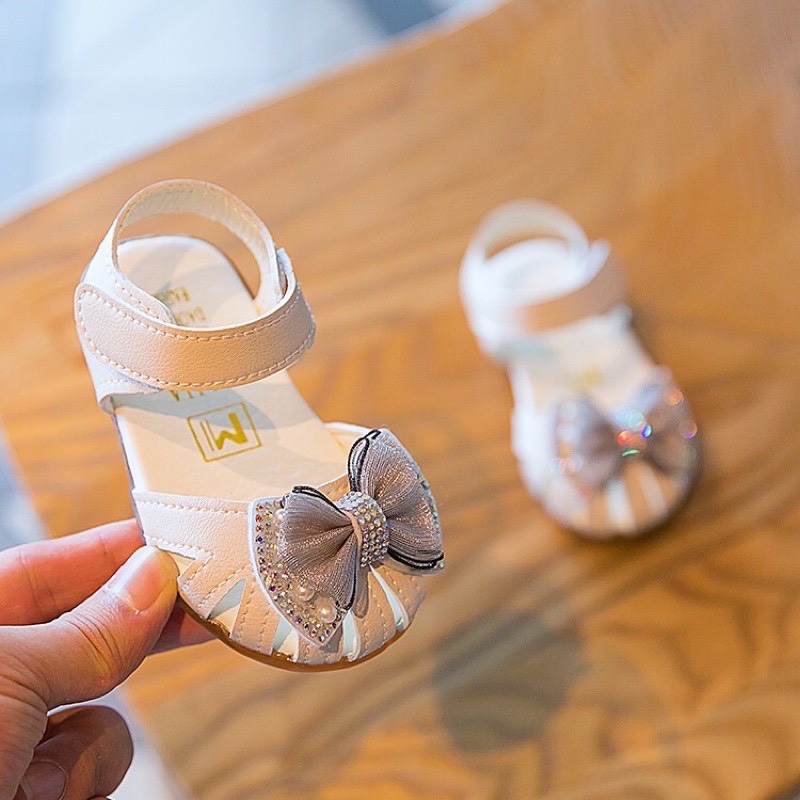 Sandal Nơ Cho Bé Gái Đế Mềm