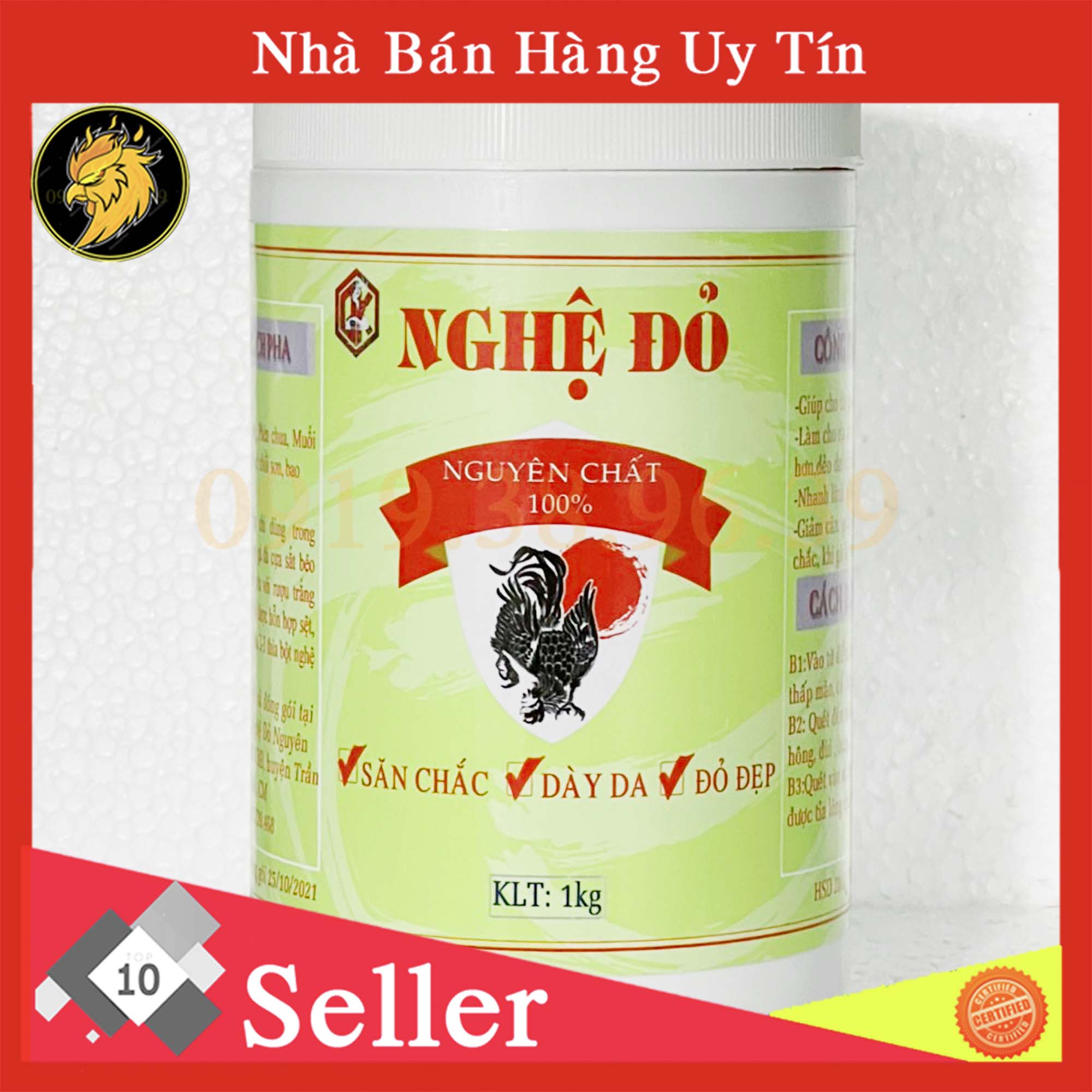 Nghệ đỏ nguyên chất 100gam cho gà đá