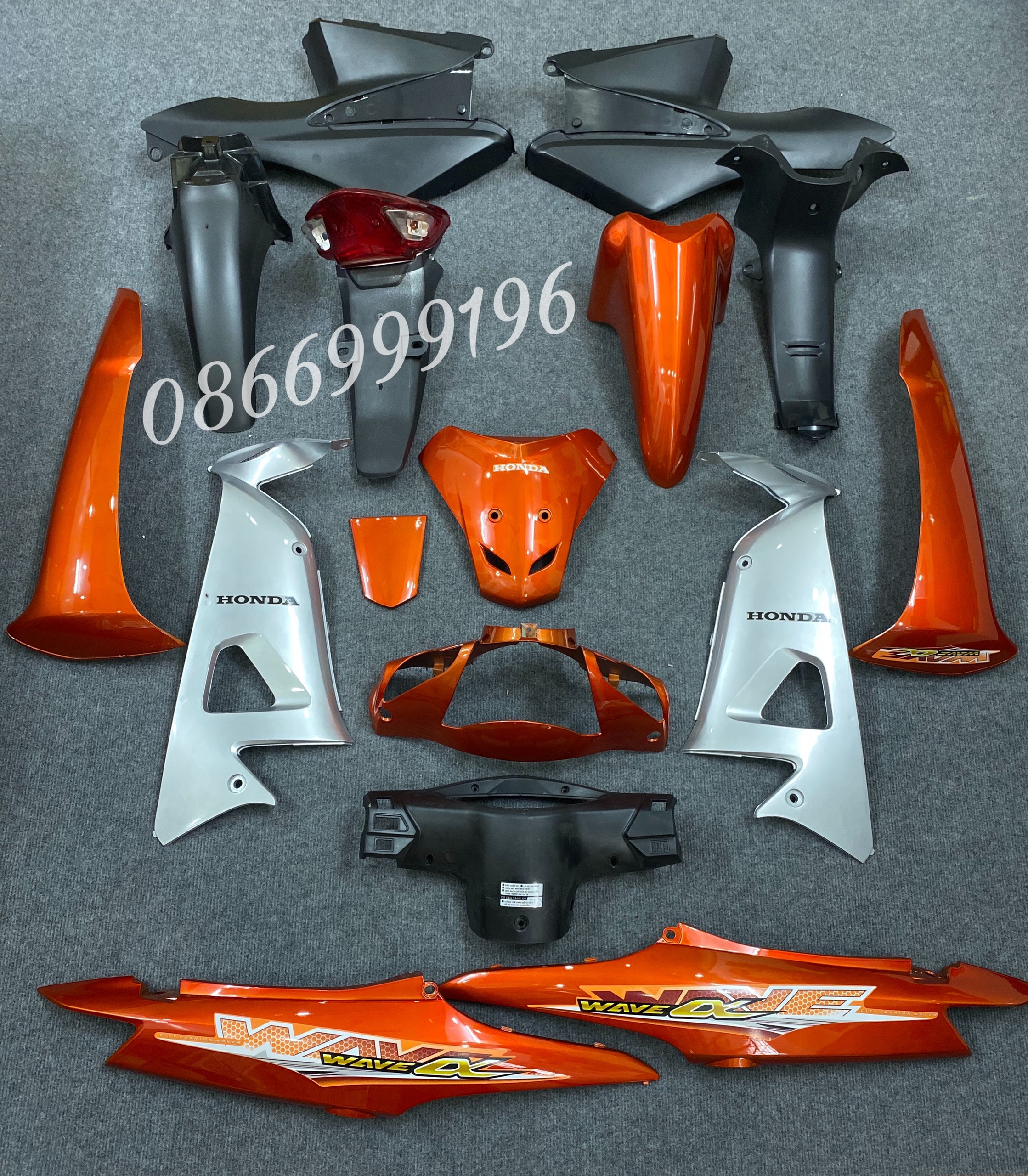 BỘ VỎ NHỰA Wave A - Wave Anpha - Wave Rs ( kèm tem ) ĐỦ MÀU .