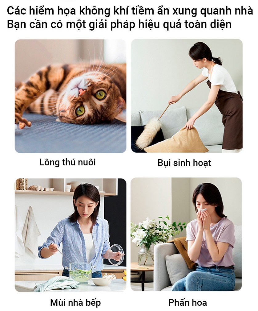 Máy lọc không khí Xiaomi 6 / 4 Pro / 4 / 4 Lite / 4 Compact Smart Air Purifier - Chính hãng Digiworld