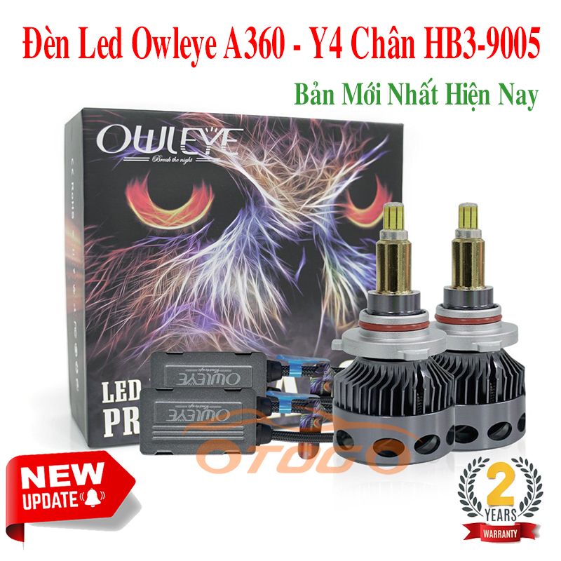 Đèn led owleye a360 / y4 chân hb3 - 9005 , bản nâng cấp mới nhất