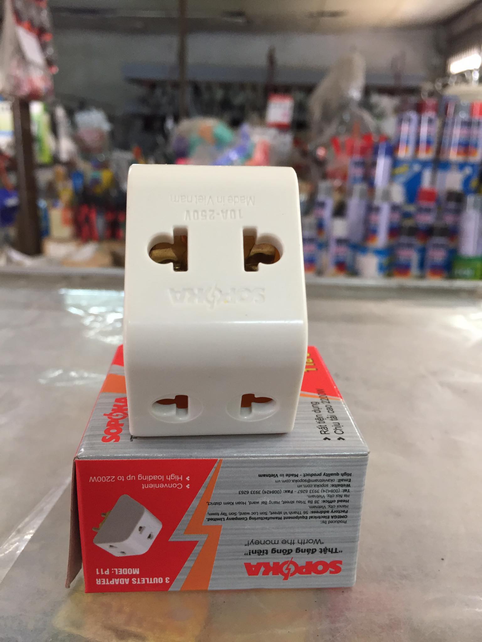 Ổ cắm nối chia 3 thông minh Sopoka