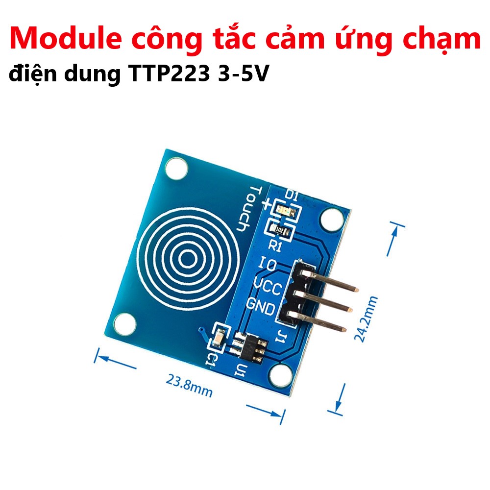 Module công tắc cảm ứng chạm điện dung TTP223 3-5V