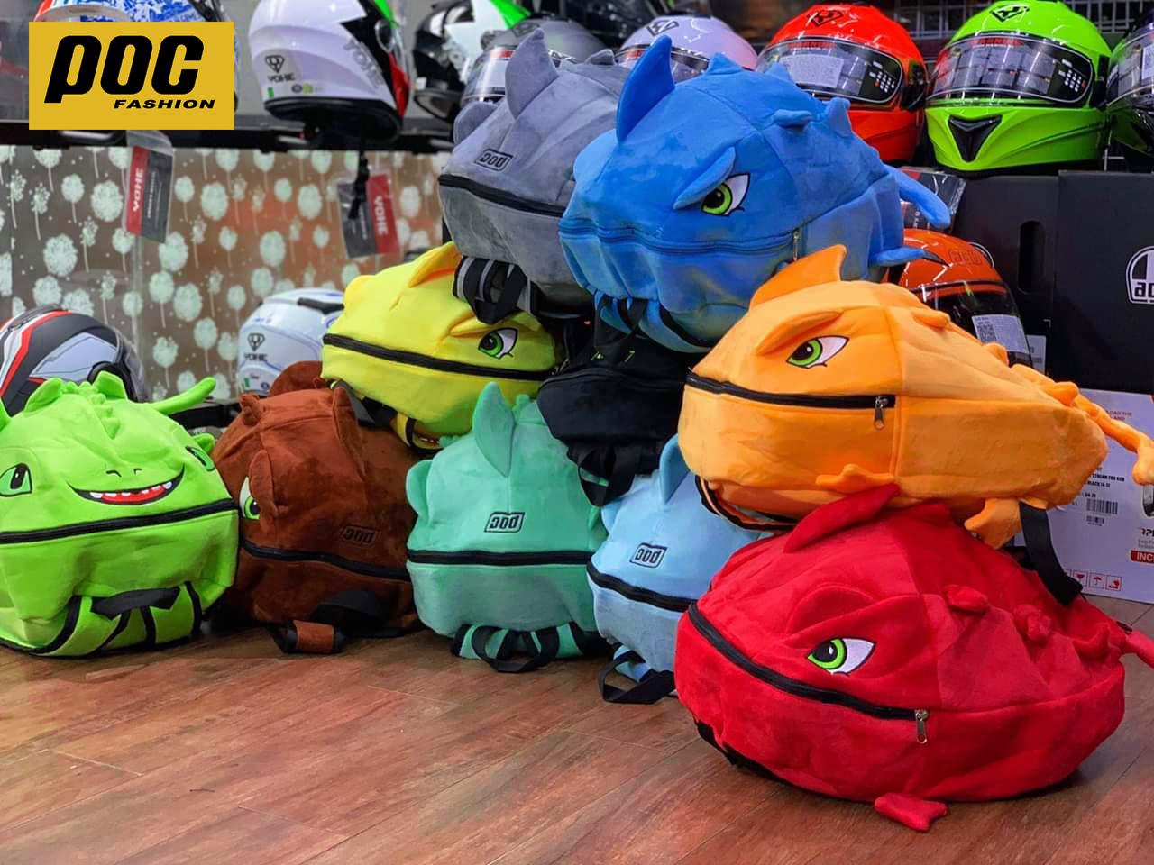 Balo khủng long size lớn vải nhung kute đáng yêu và có đủ màu sắc