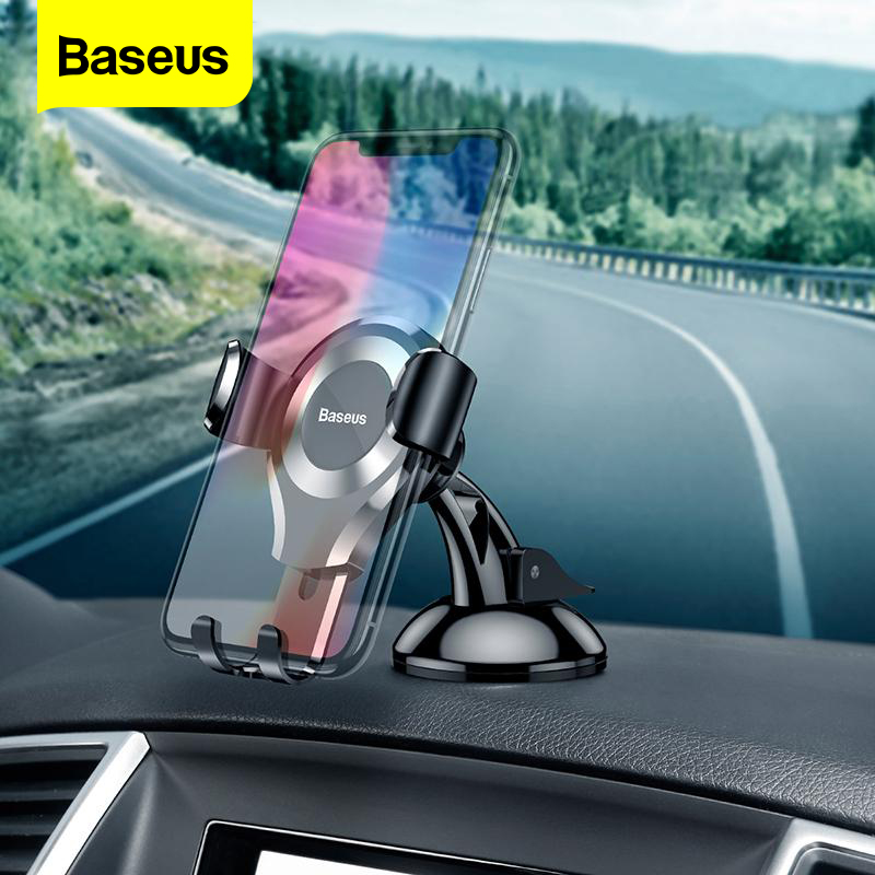 Giá đỡ điện thoại trên ô tô Baseus có bảng điều khiển GPS dành cho iPhone12 11 Pro Max Samsung Huawei và các dòng máy màn hình 4.5-6.5 inch - INTL