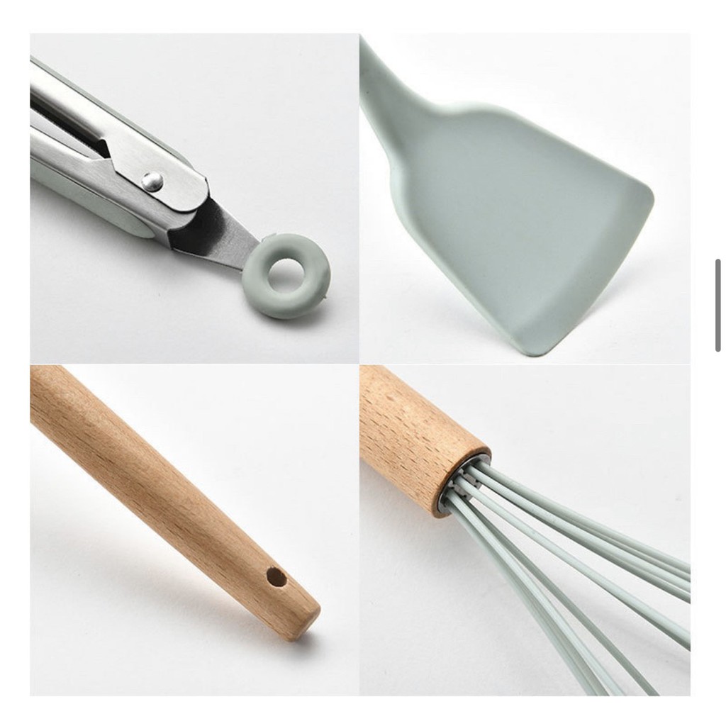 Bộ dụng cụ bếp 11 món silicon tiện dụng (có kiểm định an toàn cho sức khoẻ)