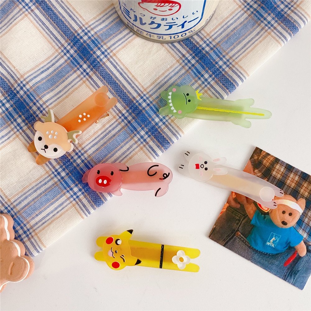 KẸP  TÓC HỌA TIẾT THÚ RESIN CARTOON