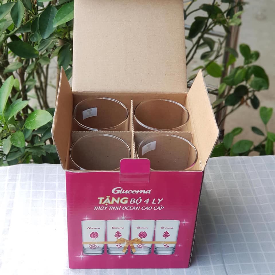 [HCM]BỘ 4 LY THUỶ TINH OCEAN THÁI LAN 300ml quà Glucerna