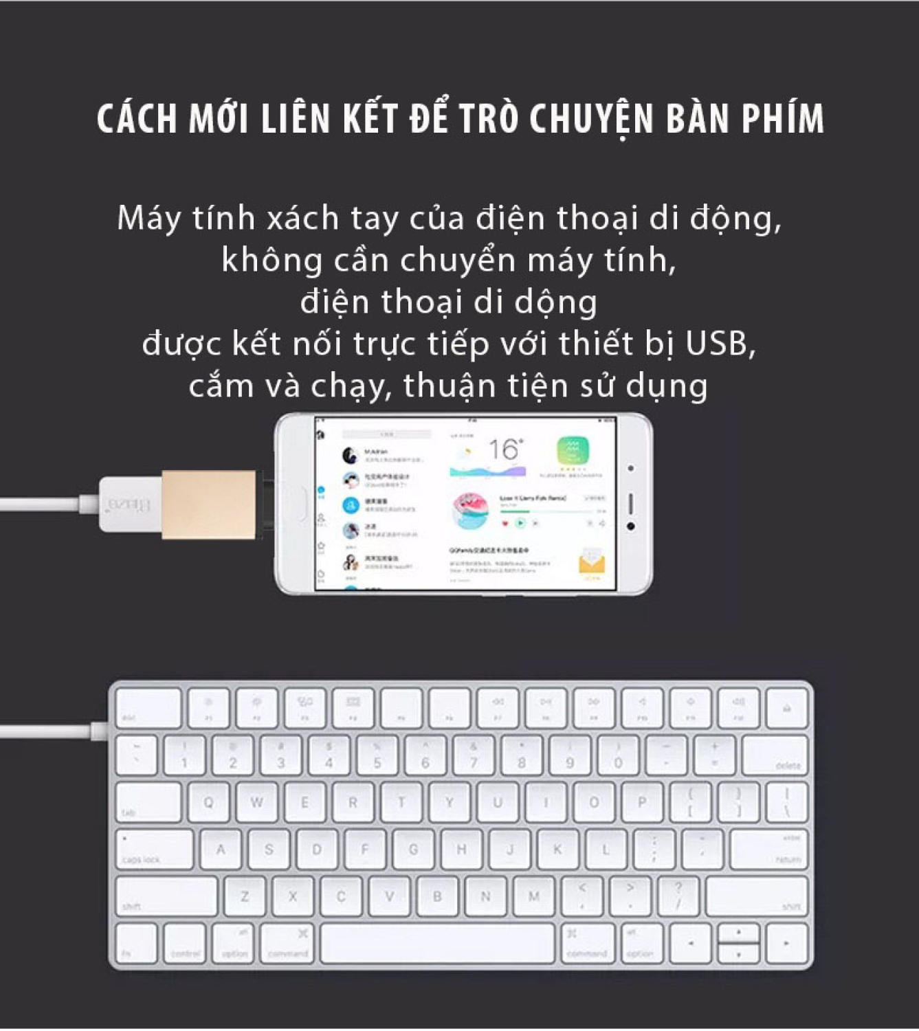 [HCM]Đầu Chuyển Đổi USB Type C sang USB 3.0 Cho Điện thoại Macbook