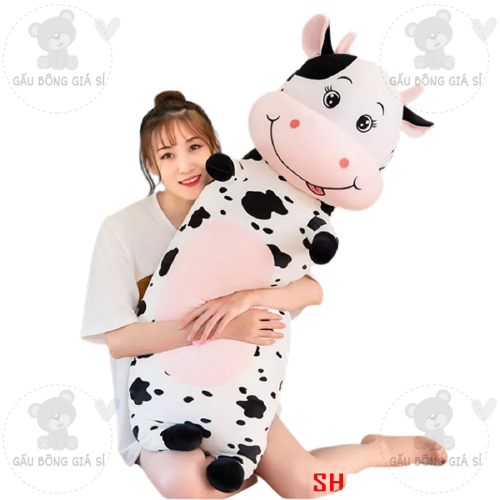 GỐI ÔM BÒ SỮA SIZE LỚN CAO CẤP VẢI MINISO SIÊU MỊN