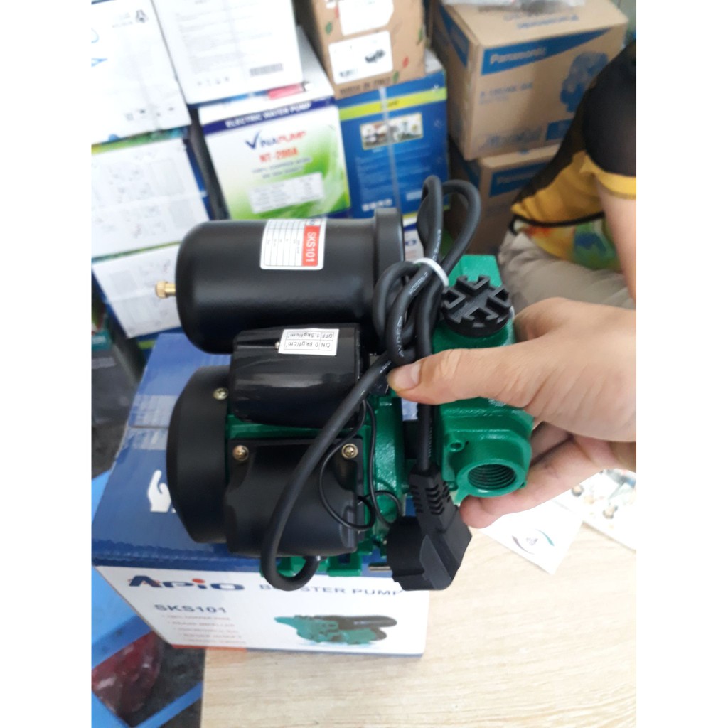 Máy bơm tăng áp hút đẩy máy giặt bình nóng lạnh Apio 125 w moden sk 101