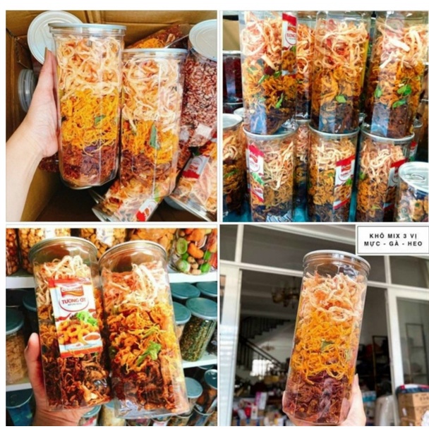 Khô mix 3 vị mực-gà-heo 300g