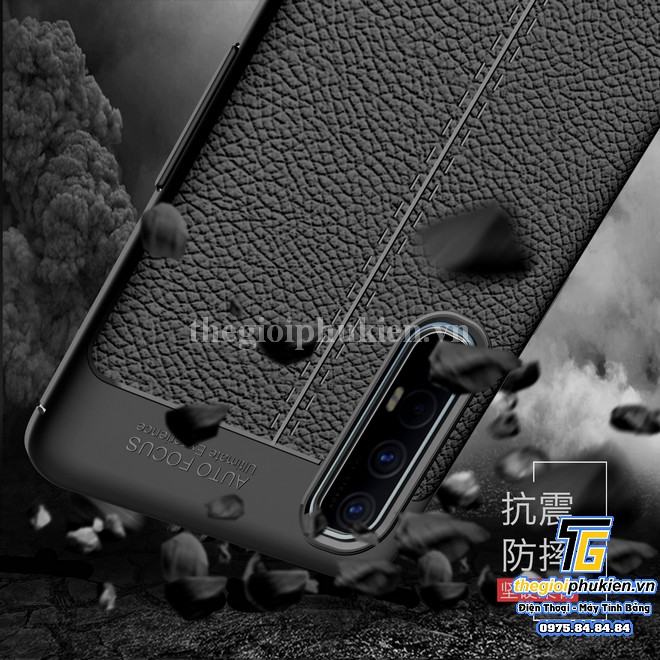 Ốp lưng OPPO Reno3 Pro silicon giả da Auto Focus
