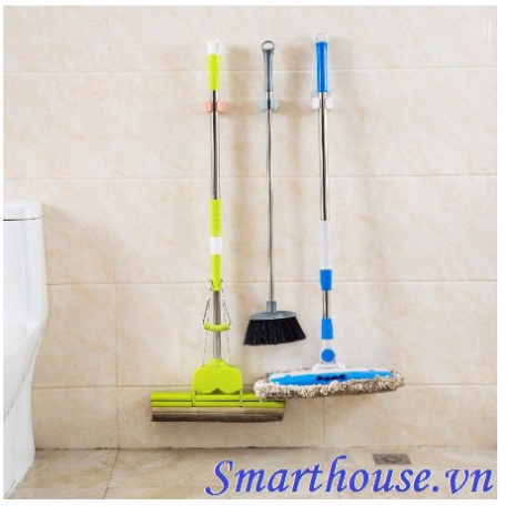 [ ComBo ] 5 Móc Dán Tường Kẹp Giữ Chổi. ĐTVM