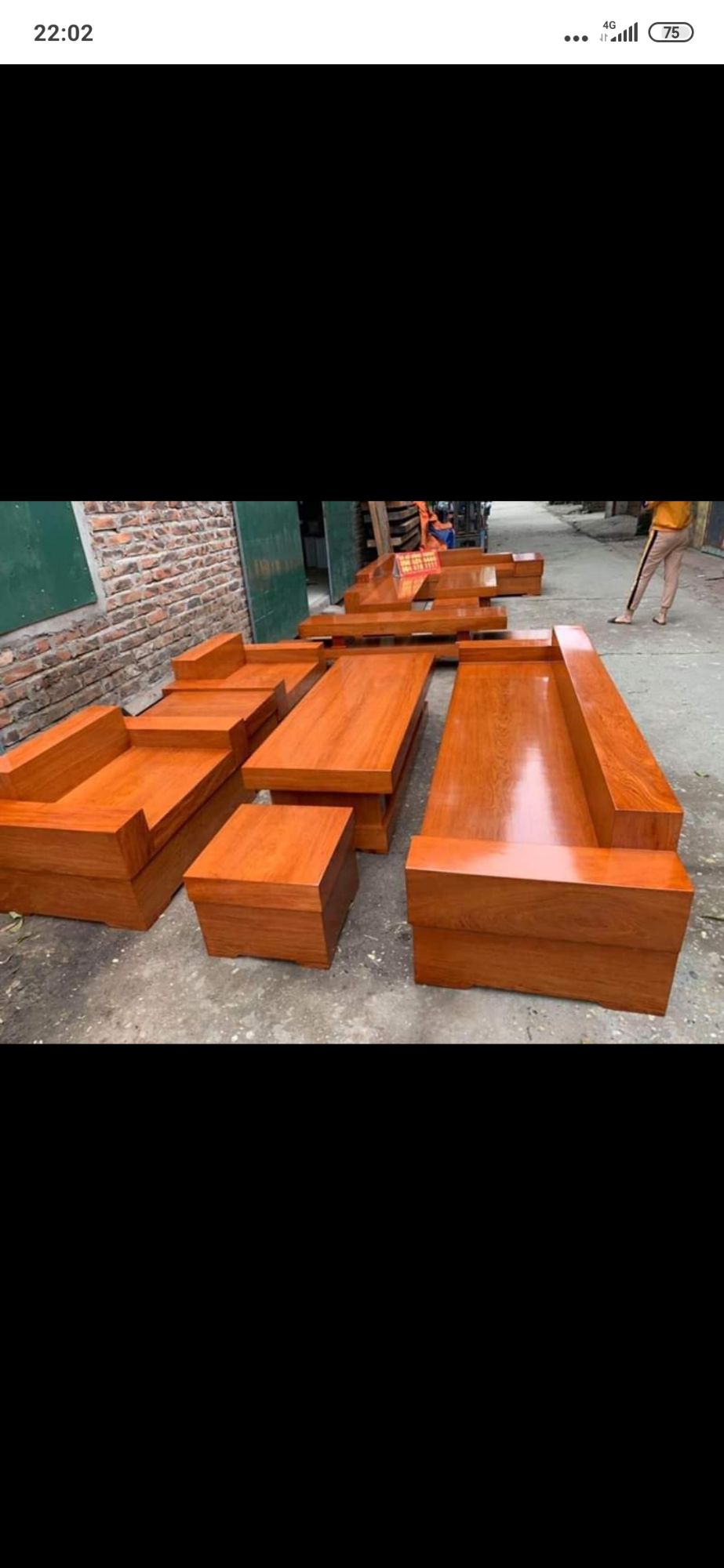 sofa gỗ tự nhiên