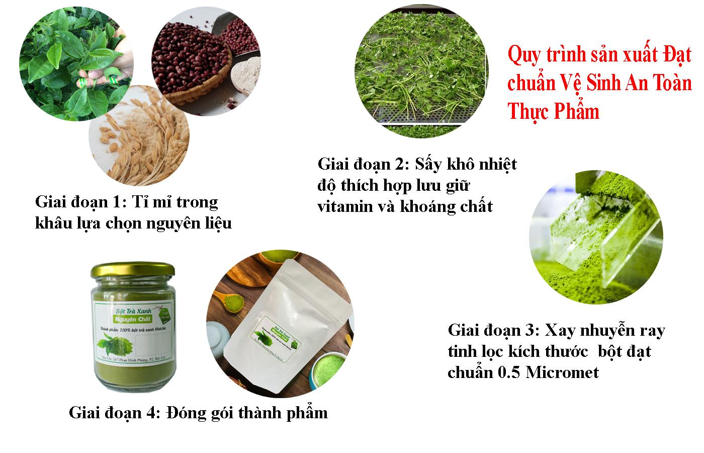 Bột Trà Xanh Nguyên Chất Đắp Mặt Trắng da 100gr