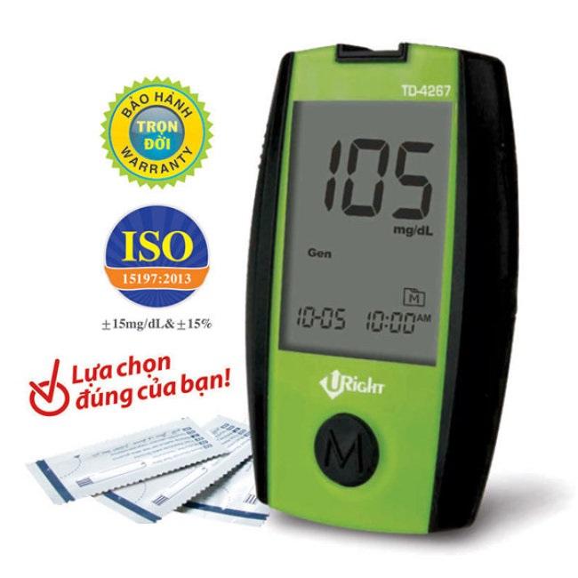 Máy đo đường huyết uright-td4267 đức tặng 50 kim 25 que