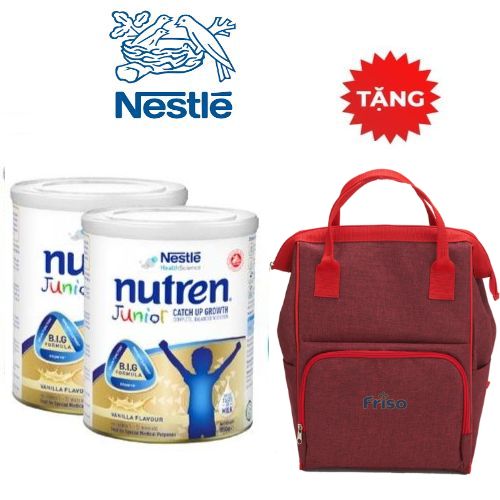Tặng 01 balo bỉm sữa combo 2 lon Sữa bột Nutren Junior 800gr