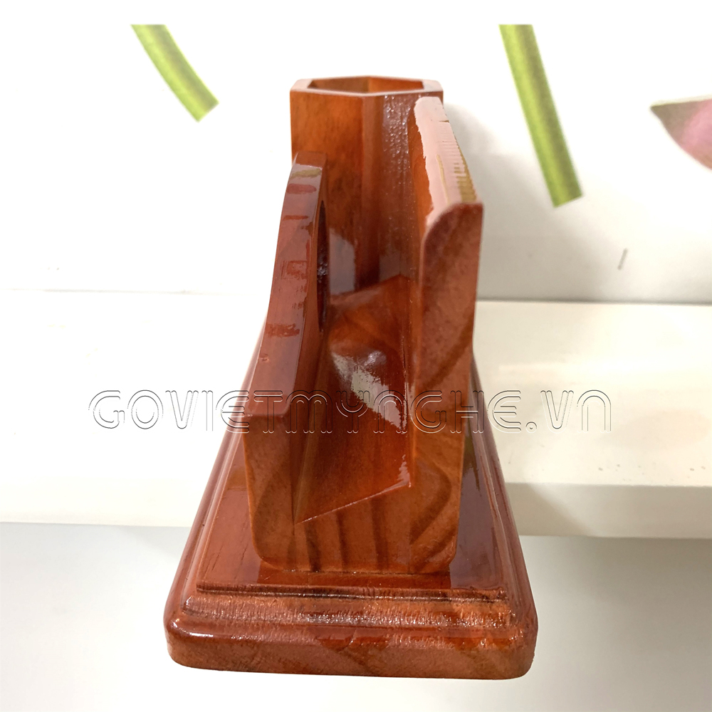 Hộp Đựng Card Visit Bàn Tay Gỗ (Sơn Đen)