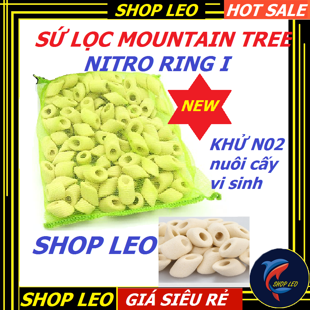 [Hoàn Tiền 10%]SỨ MOUNTAIN TREE NITRO RING I- VẬT LIỆU LỌC CAO CẤP HỒ CÁ - sứ lọc bể cá- phụ kiện lọc - thủy sinh -shopleo
