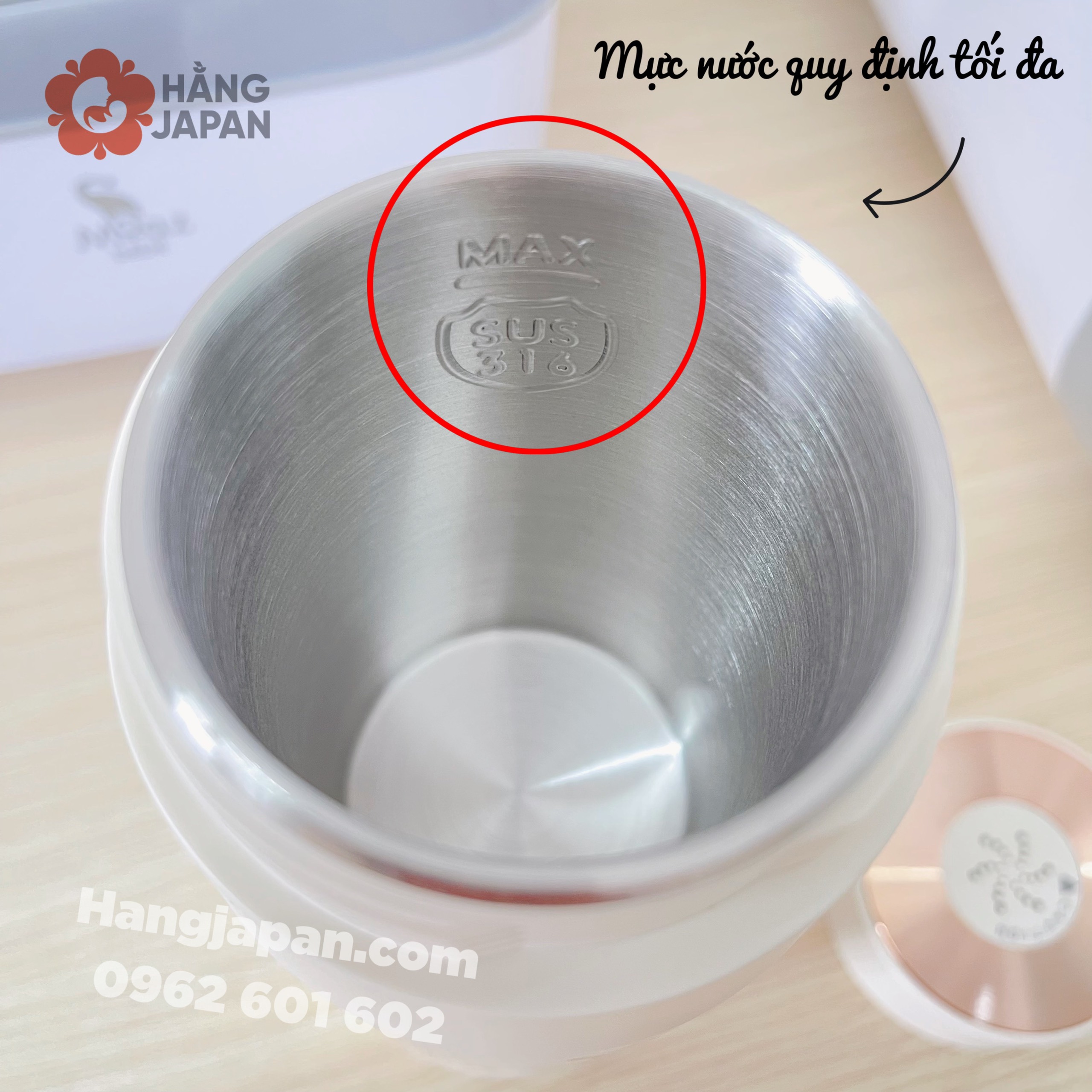 Bình đun nước pha sữa di động MoazBeBe MB058 - Bảo hành 12 tháng- mẫu mới UNIVERSE