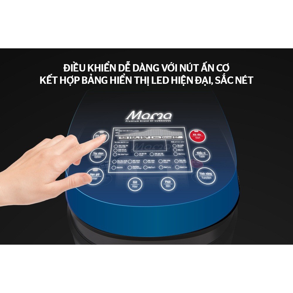 Nồi Cơm Điện Tử 1.8L Sunhouse Mama Shd8903