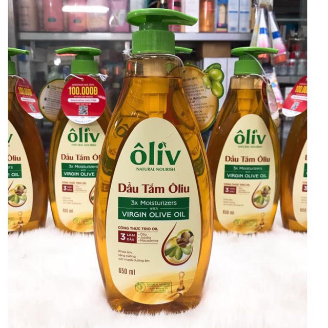 [HCM]Sữa Tắm Ôliv 650ml Dưỡng Ẩm Sáng Da (Tặng)