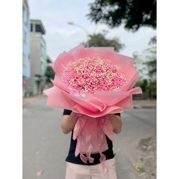 Quà tặng bó hoa khô baby to siêu xinh