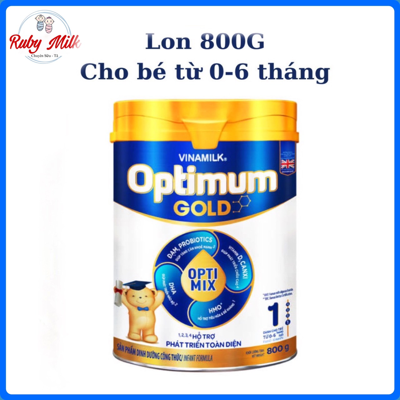 Sữa bột Vinamilk Optimum Gold 1 Lon 800g
