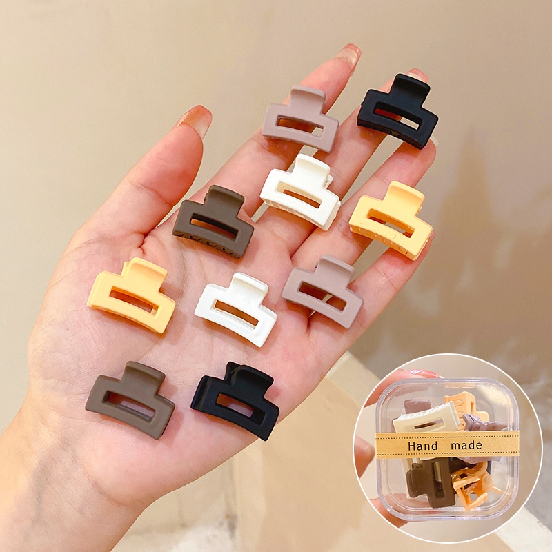 Kẹp Tóc Cà Phê Mini Màu Cà Phê Phong Cách Hàn Quốc Mới Cho Nữ