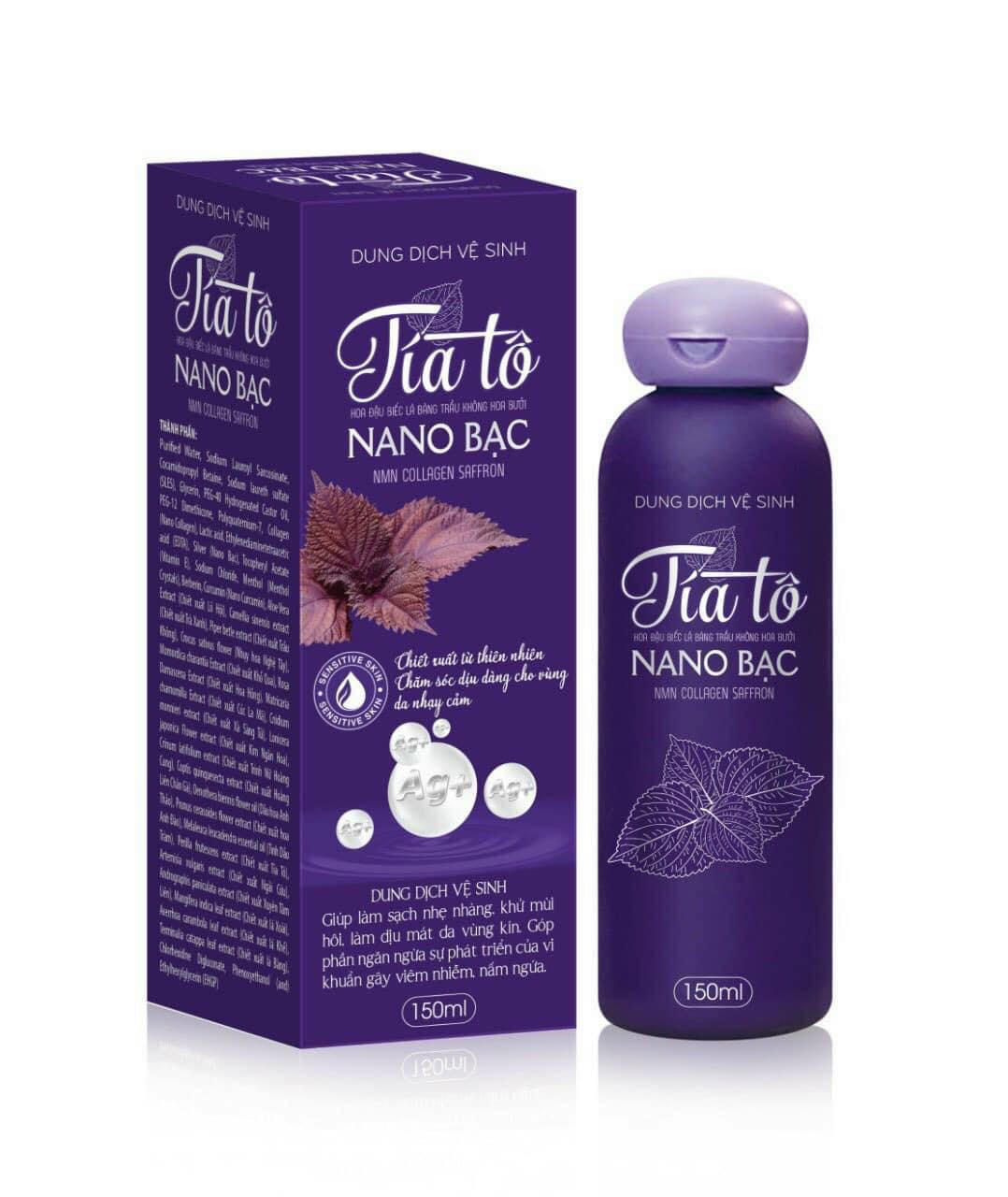 Dung dịch vệ sinh tía tô nano bạc