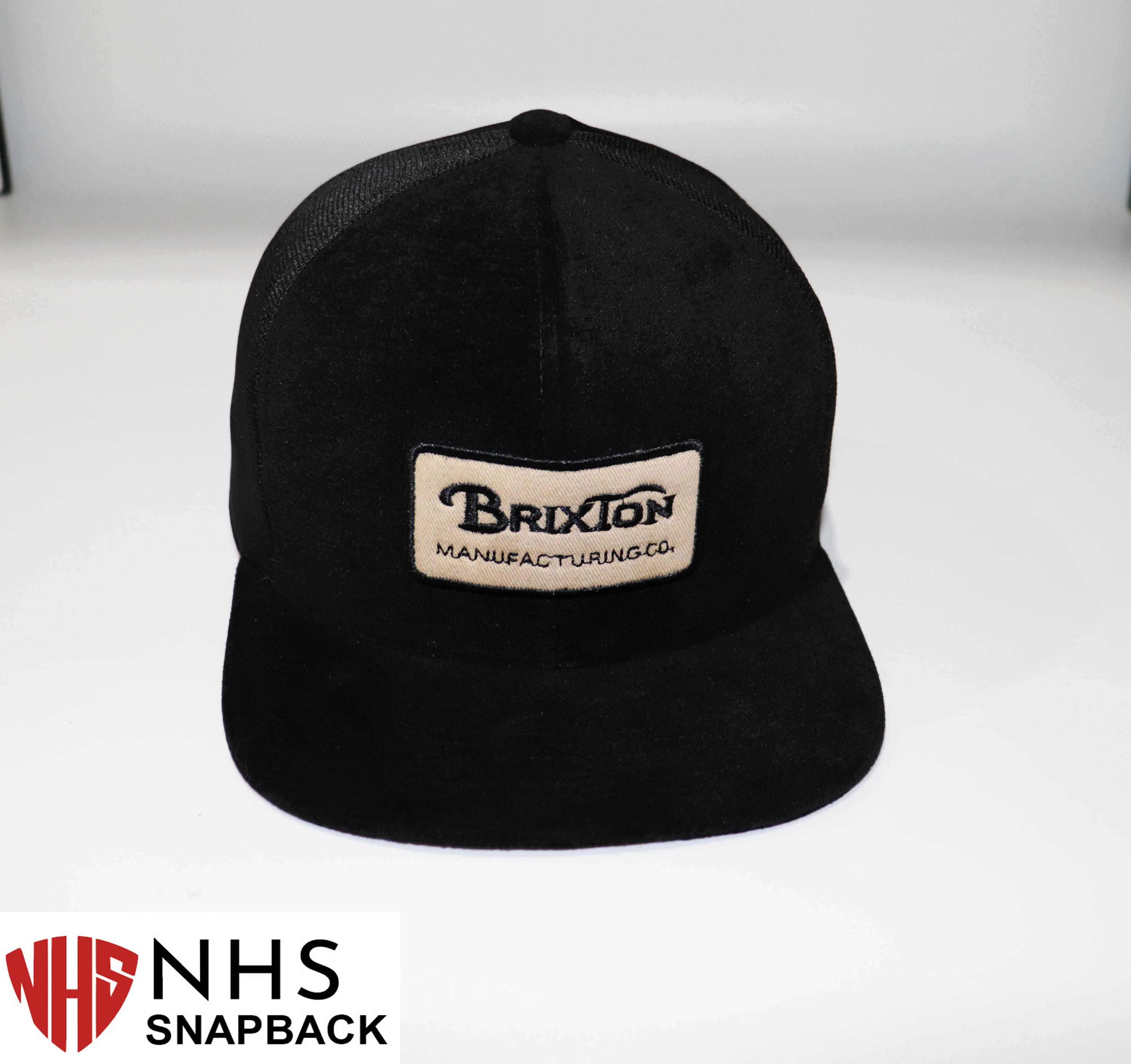 Nón snapback NHS Brixton nhung đen lưới BRNhung.