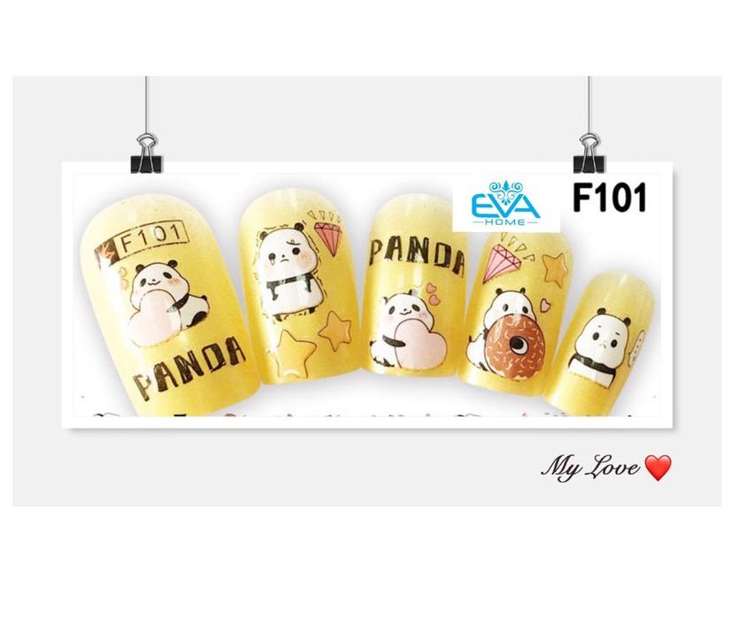 BỘ 2 TẤM STICKER DÁN MÓNG TAY CARTOON