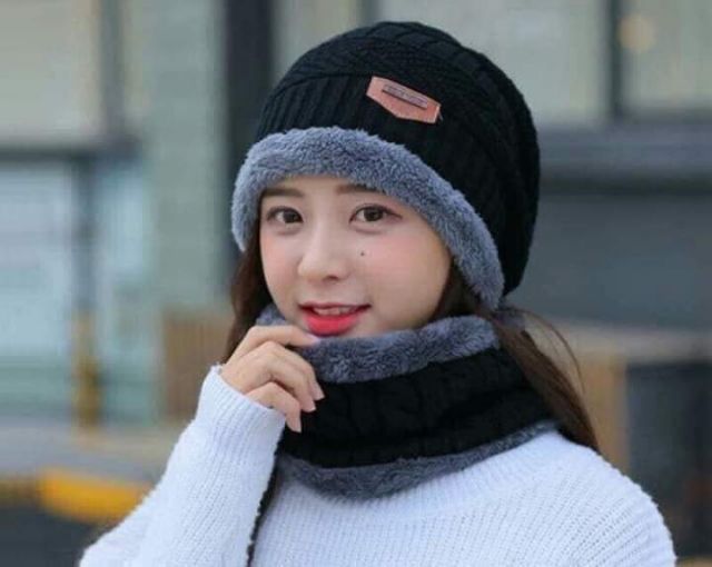 Sét mũ Len kèm khăn người lớn (nam nữ đều đội được) <3